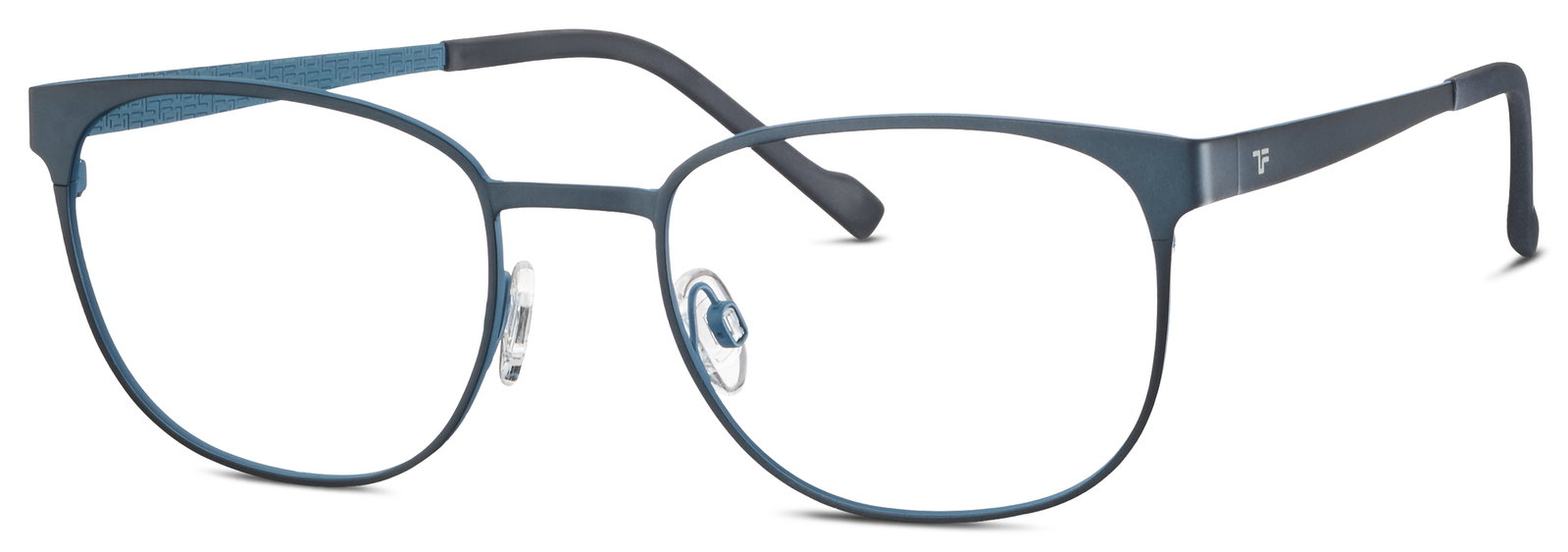 Das Bild zeigt die TItanflex Brille 822033 in Blau.